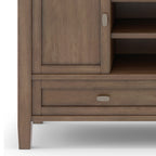 Warm Shaker 47 Inch Wide Solid Wood TV Stand in Rustic