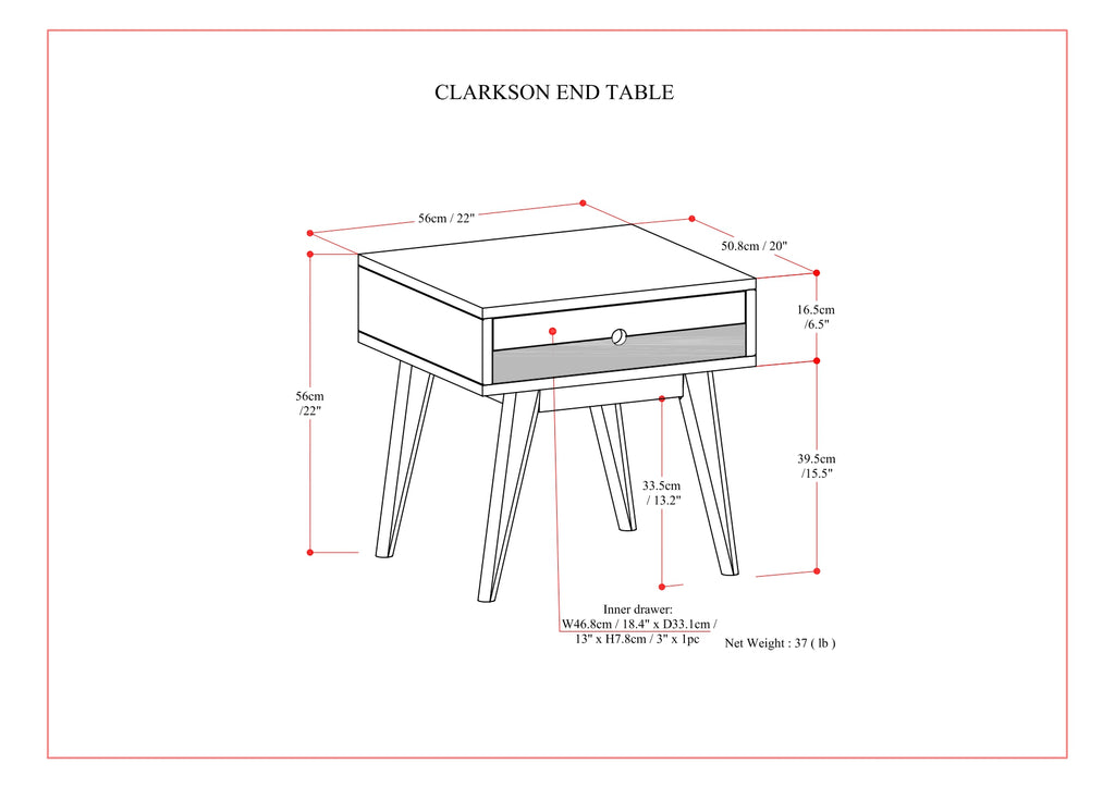 Clarkson - End Table - Rustic