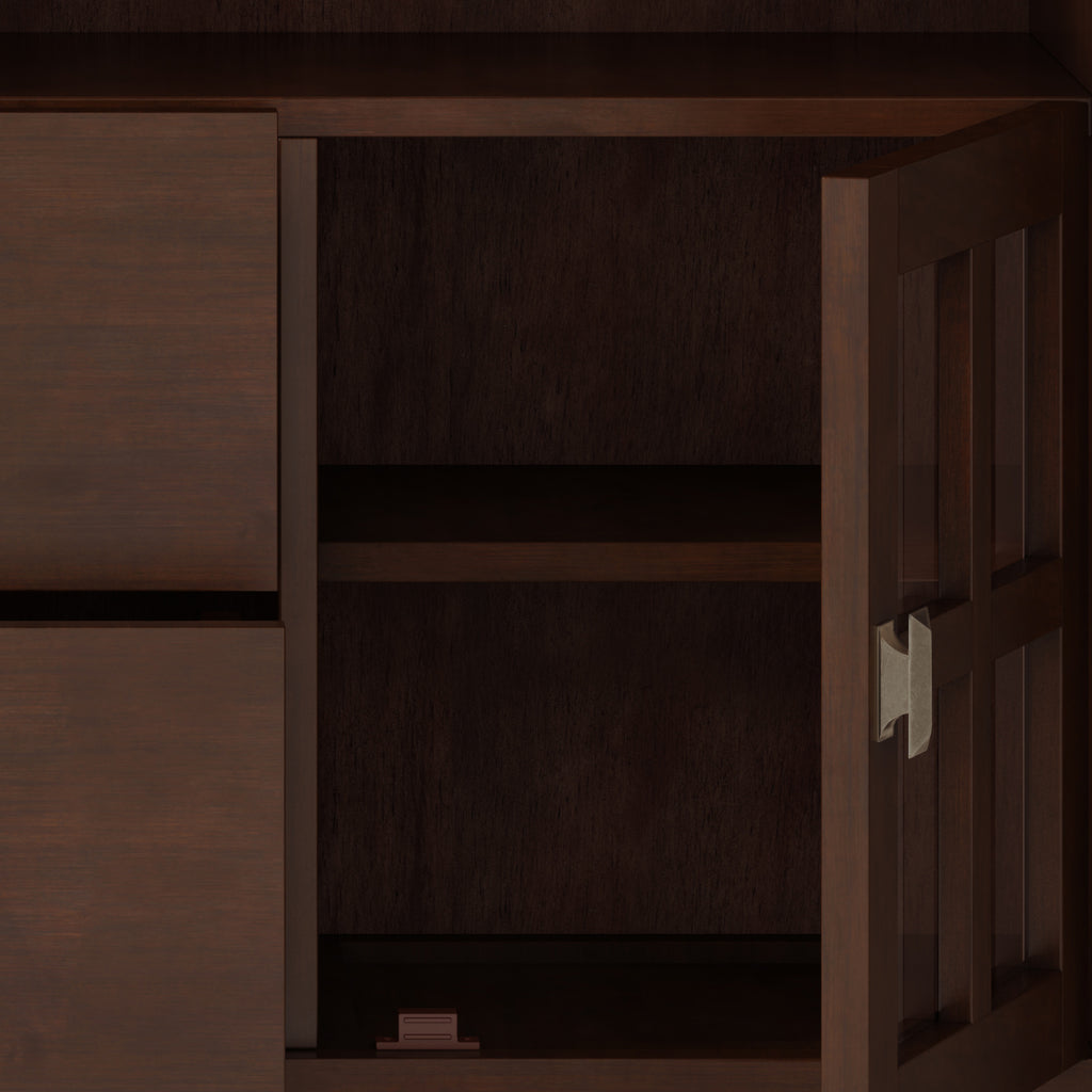 Artisan 48 Inch Wide Solid Wood TV Stand in Russet