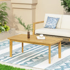 Outdoor Acacia Wood Rectangular Patio Coffee Table