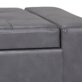 Laredo Large Storage Ottoman - Stone