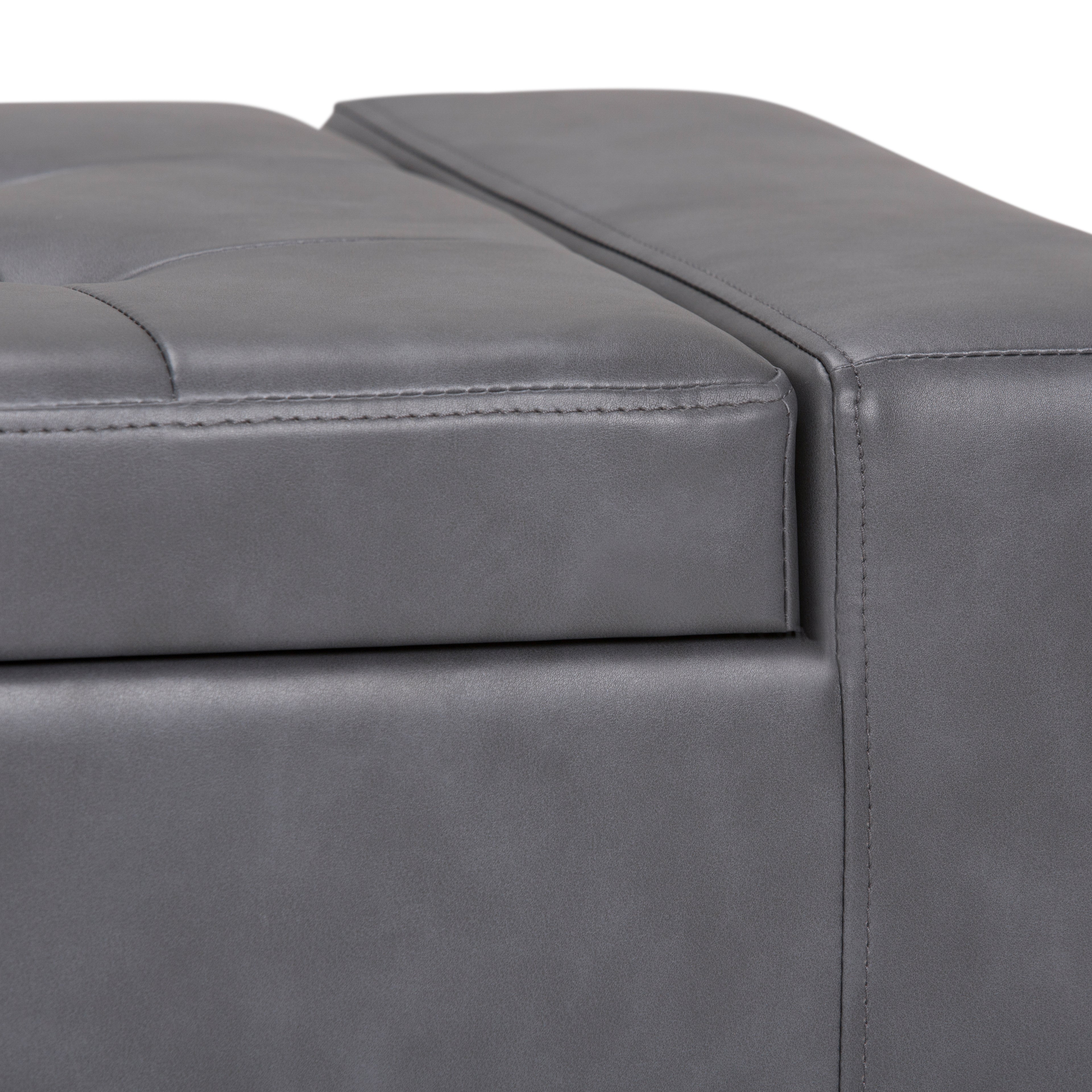 Laredo Large Storage Ottoman - Stone