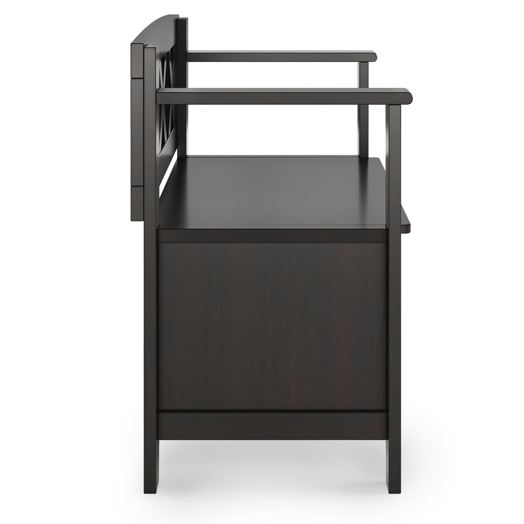 Amherst Solid Wood 36" Wide Transitional Entryway Storage Bench