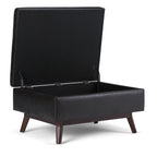 Owen 34 Inch Wide Coffee Table Storage Ottoman in Distressed