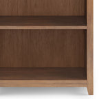Amherst 30 Inch Solid Wood 5 Shelf Bookcase in Rustic