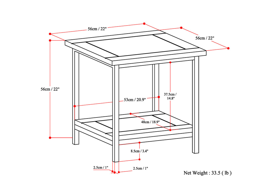 Skyler End Table - Dark