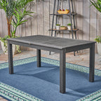 Outdoor Expandable Acacia Wood Dining Table, Dark