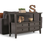 Amherst 48 Inch Wide Solid Wood Console Sofa Table in Hickory
