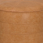 Brody 20 Inch Wide Round Pouf in Distressed