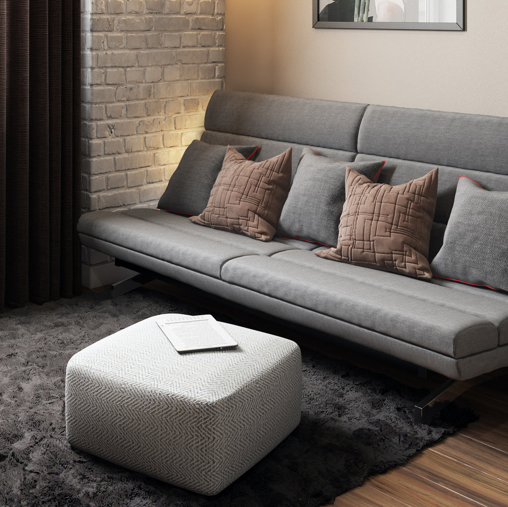Nate Square Pouf - Patterned