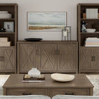 Ela 60 Inch Wide Solid Wood Storage Cabinet in Smoky