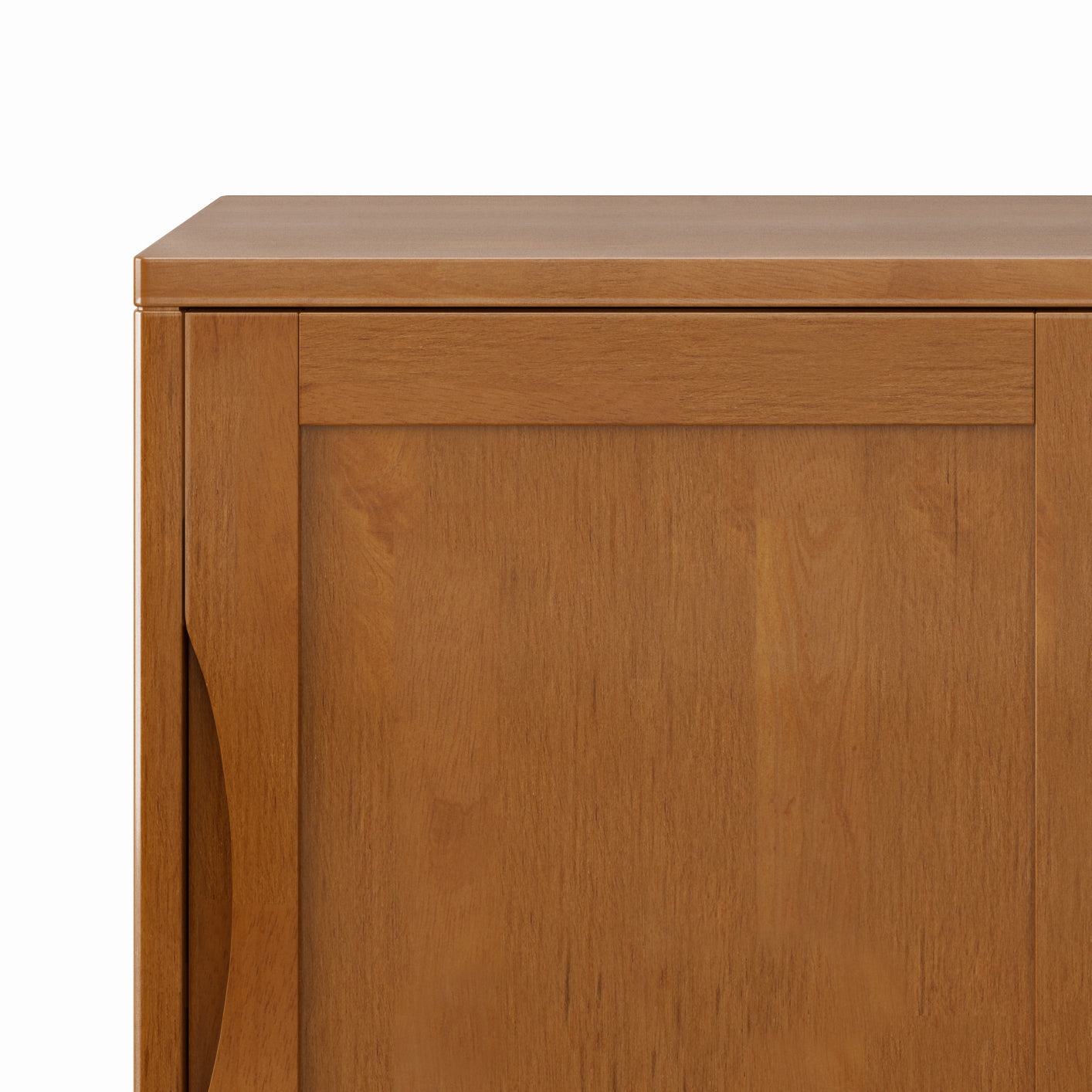 Harper 30 Inch Wide Solid Hardwood Mid-Century Modern Low Storage Cabinet in Teak