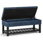 Cosmopolitan - Storage Ottoman Bench with Open Bottom - Denim