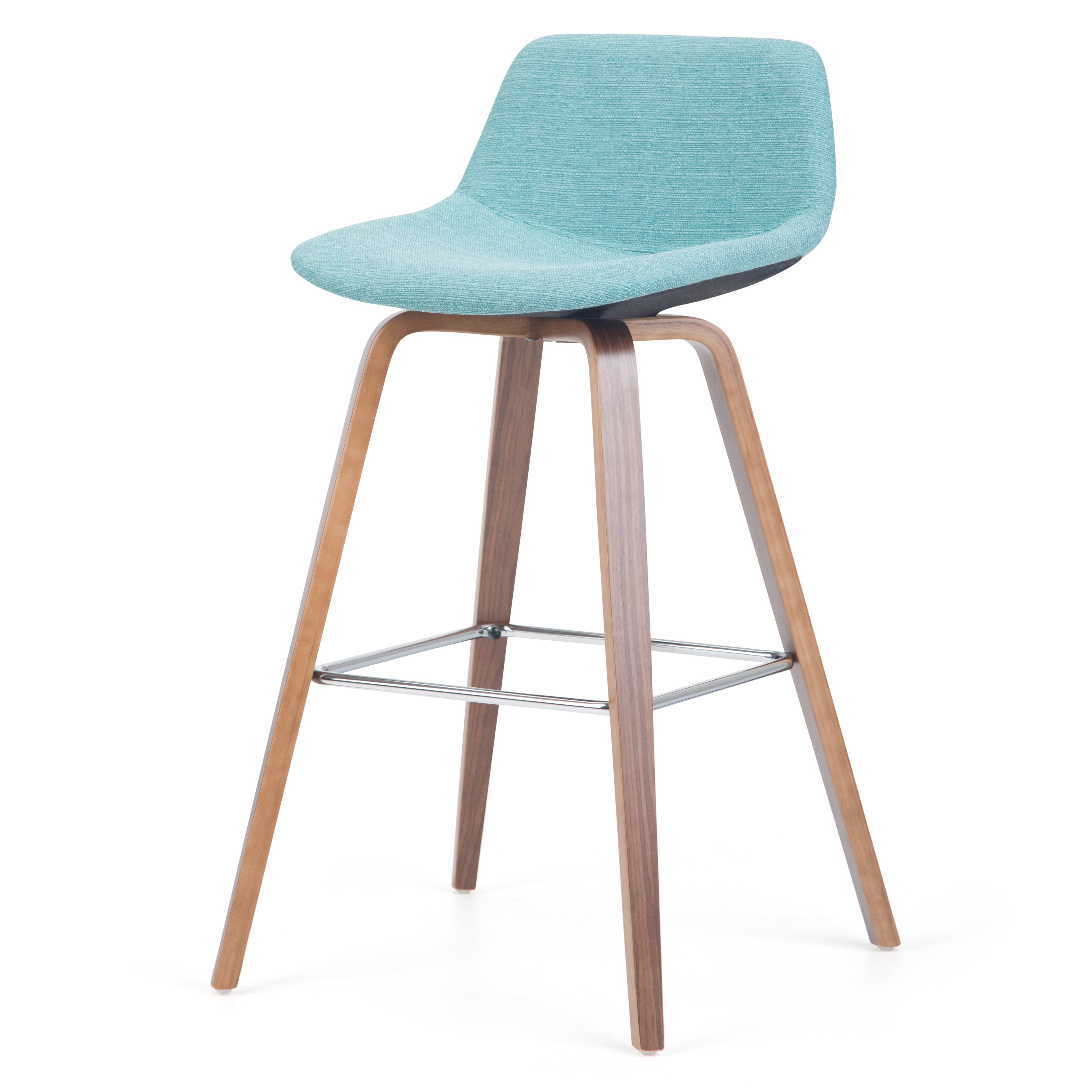 Randolph 28 Inch Seat Height Bentwood Counter/Bar Height Stool in Aqua