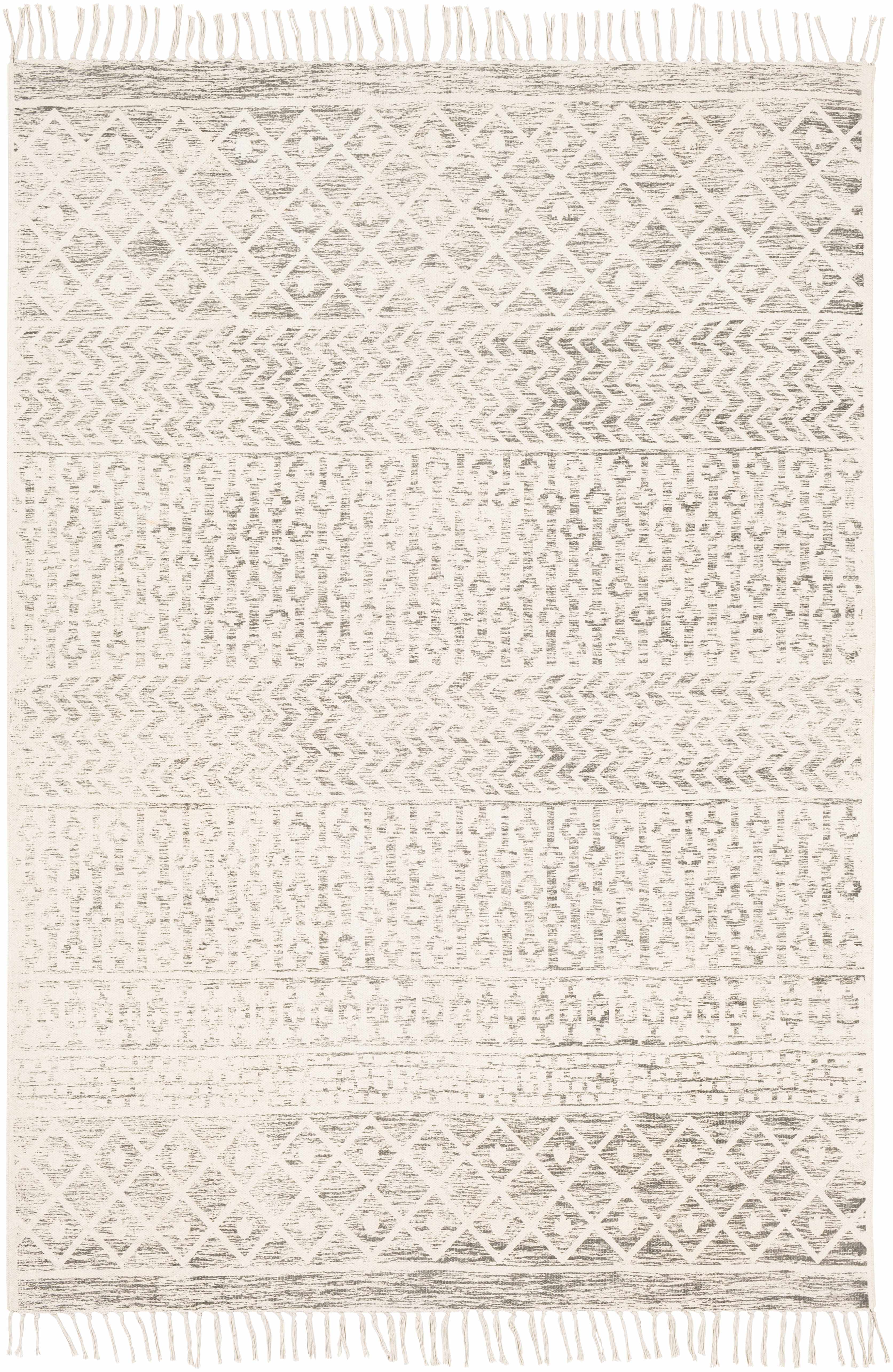 Valyermo Beige Hand Woven Cotton Rug - Clearance