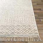 Valyermo Beige Hand Woven Cotton Rug - Clearance