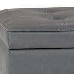 Cosmopolitan Storage Ottoman Bench with Open Bottom - Stone