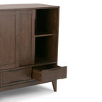 Harper 48 Inch Wide Solid Hardwood Mid-Century Modern Medium Storage Cabinet