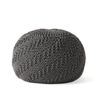 Hazel Knitted Cotton Yarn 20 x 20 Round Pouf