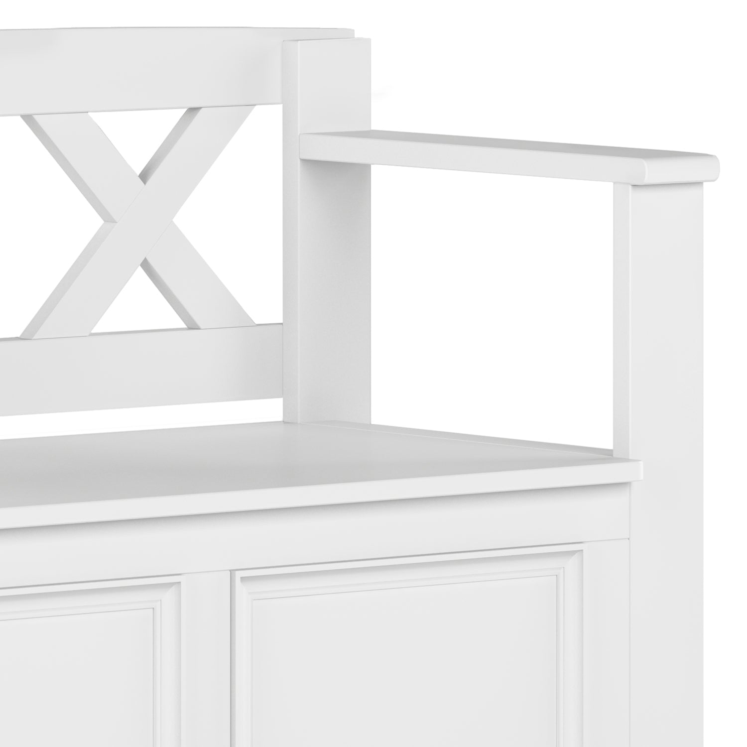 Amherst Solid Wood 36 inch Wide Transitional Entryway Storage Bench
