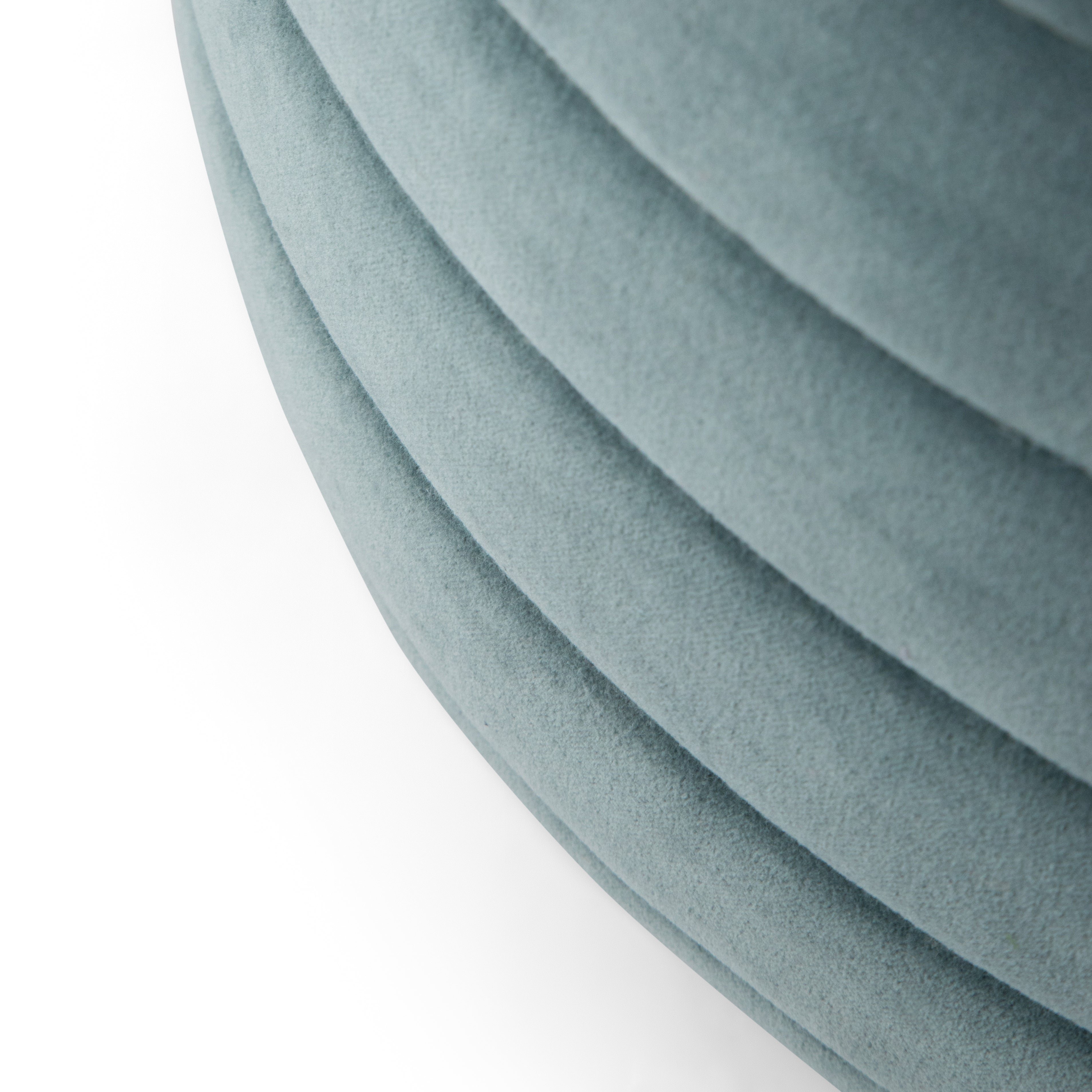 Vivienne Round Pouf - Turquoise