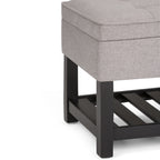 Cosmopolitan Storage Ottoman Bench with Open Bottom - Cloud