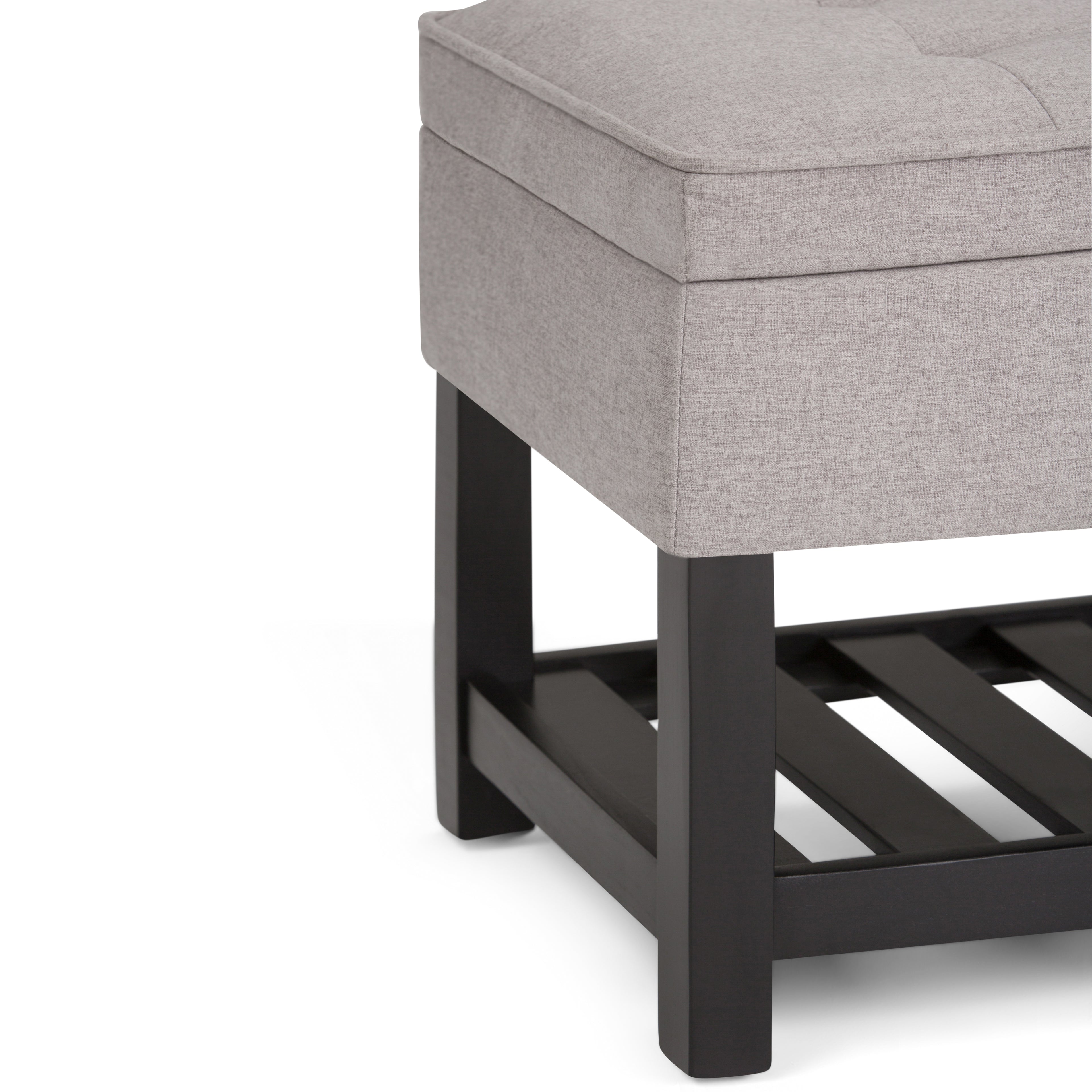 Cosmopolitan Storage Ottoman Bench with Open Bottom - Cloud