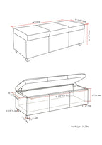Avalon Storage Ottoman Bench - Fawn