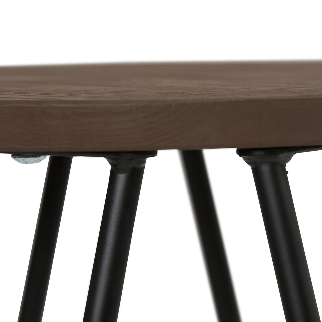 Simeon - 24" Metal Counter Height Stool with Wood Seat - Cocoa