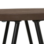 Simeon - 24" Metal Counter Height Stool with Wood Seat - Cocoa