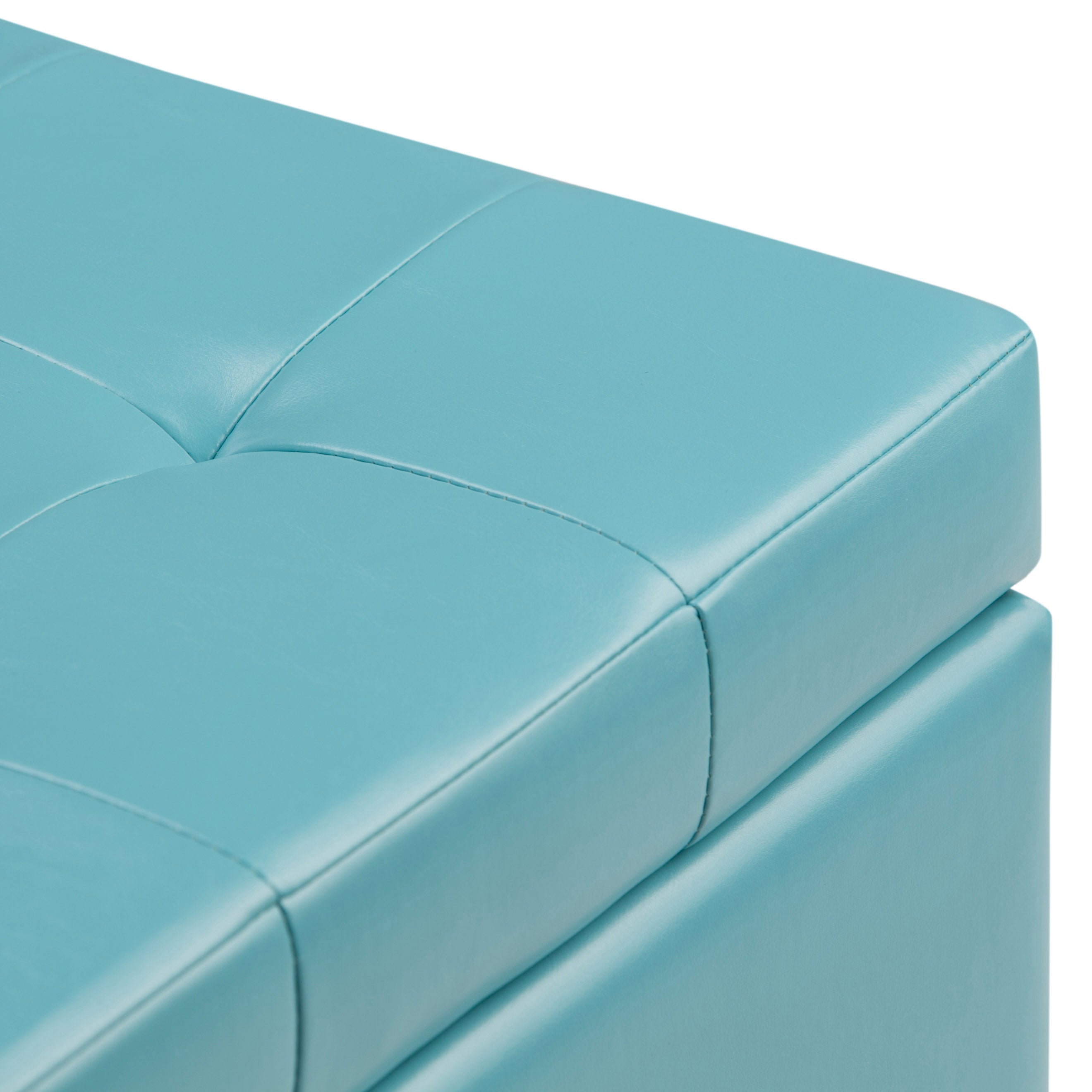 Cosmopolitan 34 Inch Wide Storage Ottoman in Soft