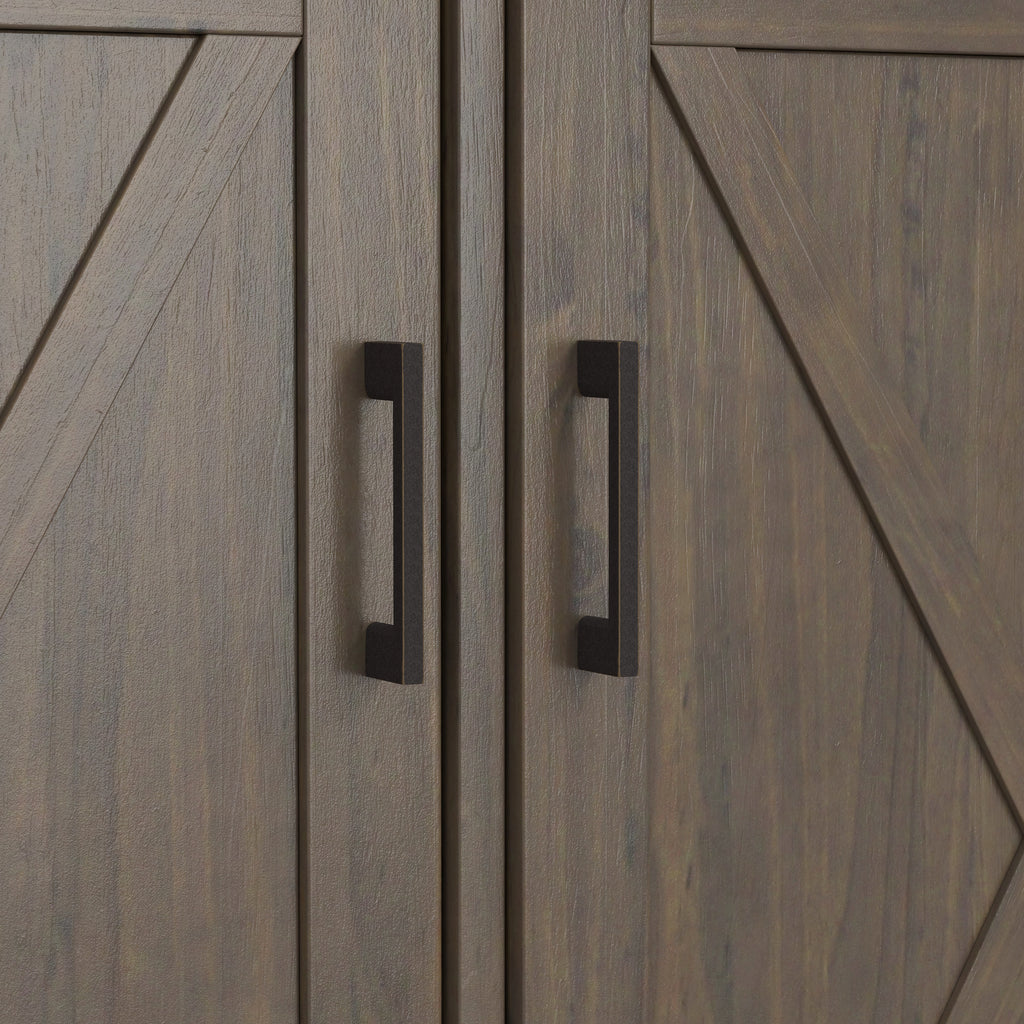 Ela 60 Inch Wide Solid Wood Storage Cabinet in Smoky
