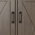 Ela 60 Inch Wide Solid Wood Storage Cabinet in Smoky
