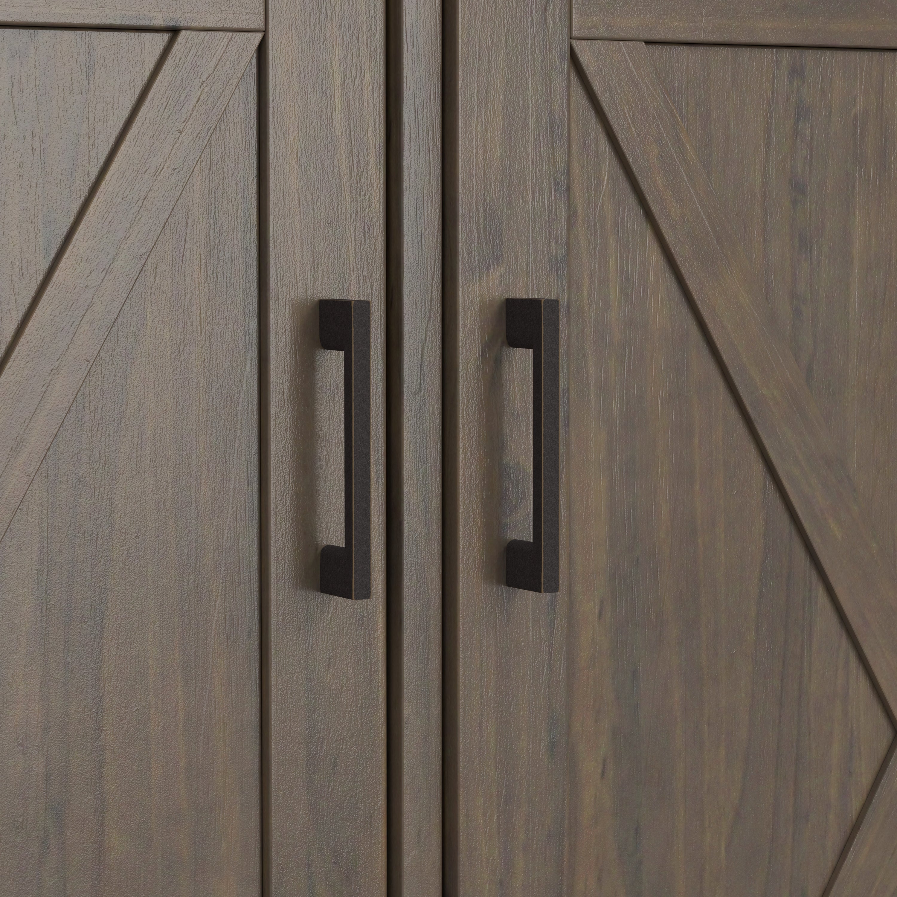 Ela 60 Inch Wide Solid Wood Storage Cabinet in Smoky
