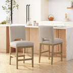 27 Inch Counter Stools, Set of 2, Fabric