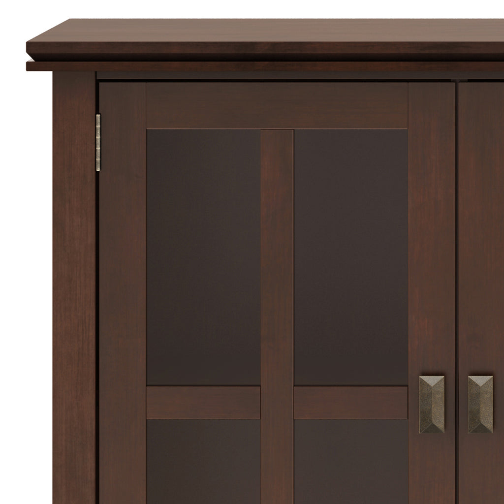 Artisan 66 Inch Wide Solid Wood Wide 4 Door Storage Cabinet in Russet