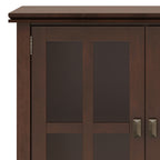 Artisan 66 Inch Wide Solid Wood Wide 4 Door Storage Cabinet in Russet