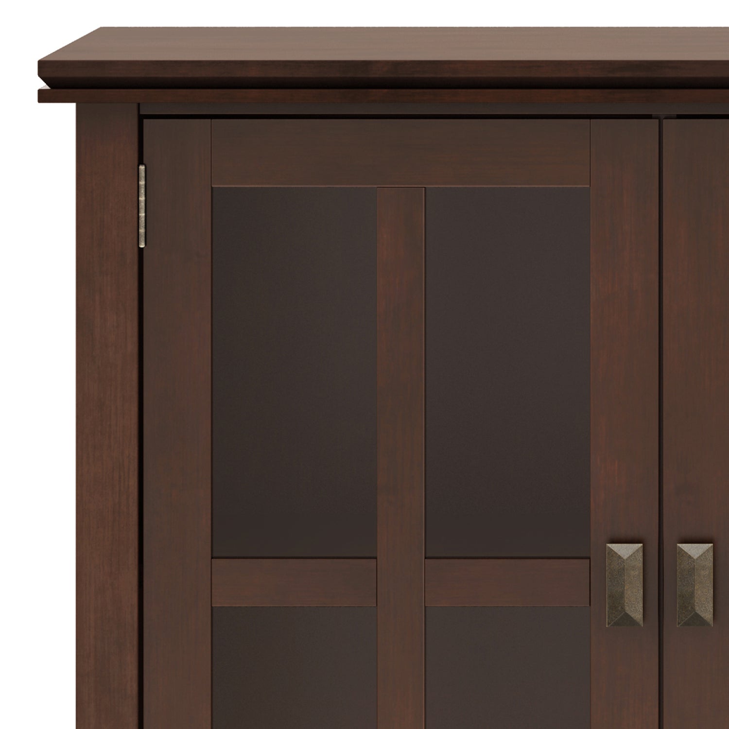 Artisan 66 Inch Wide Solid Wood Wide 4 Door Storage Cabinet in Russet