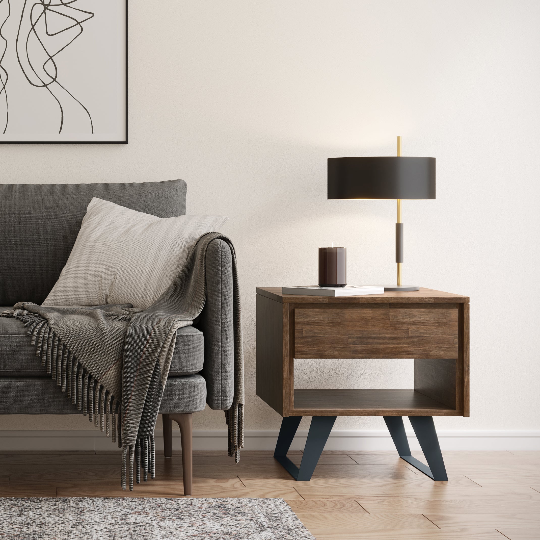 Lowry - End Table - Rustic