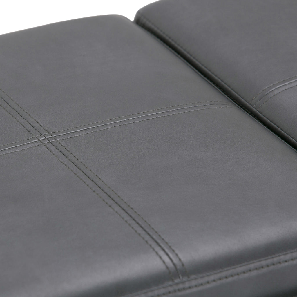 Avalon 42 Inch Wide Storage Ottoman in Stone
