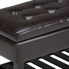 Cosmopolitan Storage Ottoman Bench with Open Bottom - Tanners