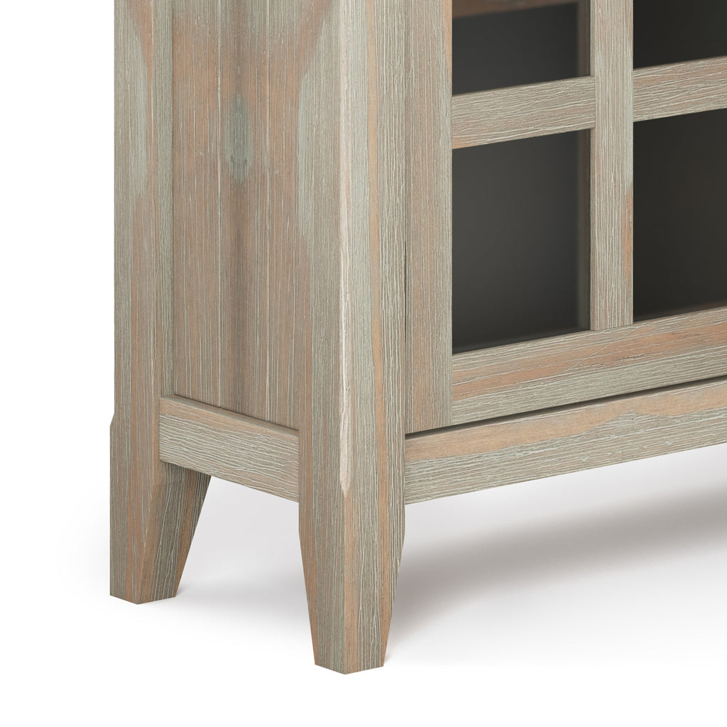 Acadian 36-Inch Wide Solid Wood Entryway Storage Cabinet in Distressed
