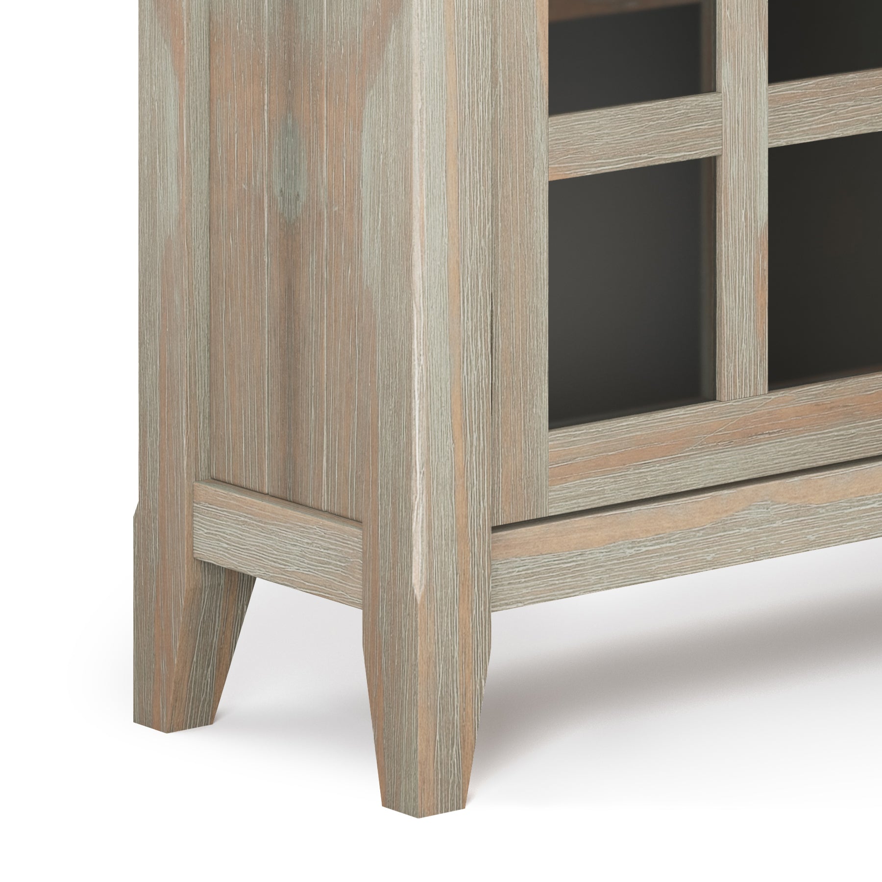 Acadian 36-Inch Wide Solid Wood Entryway Storage Cabinet in Distressed