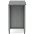 Warm Shaker Solid Wood Nightstand in Fog