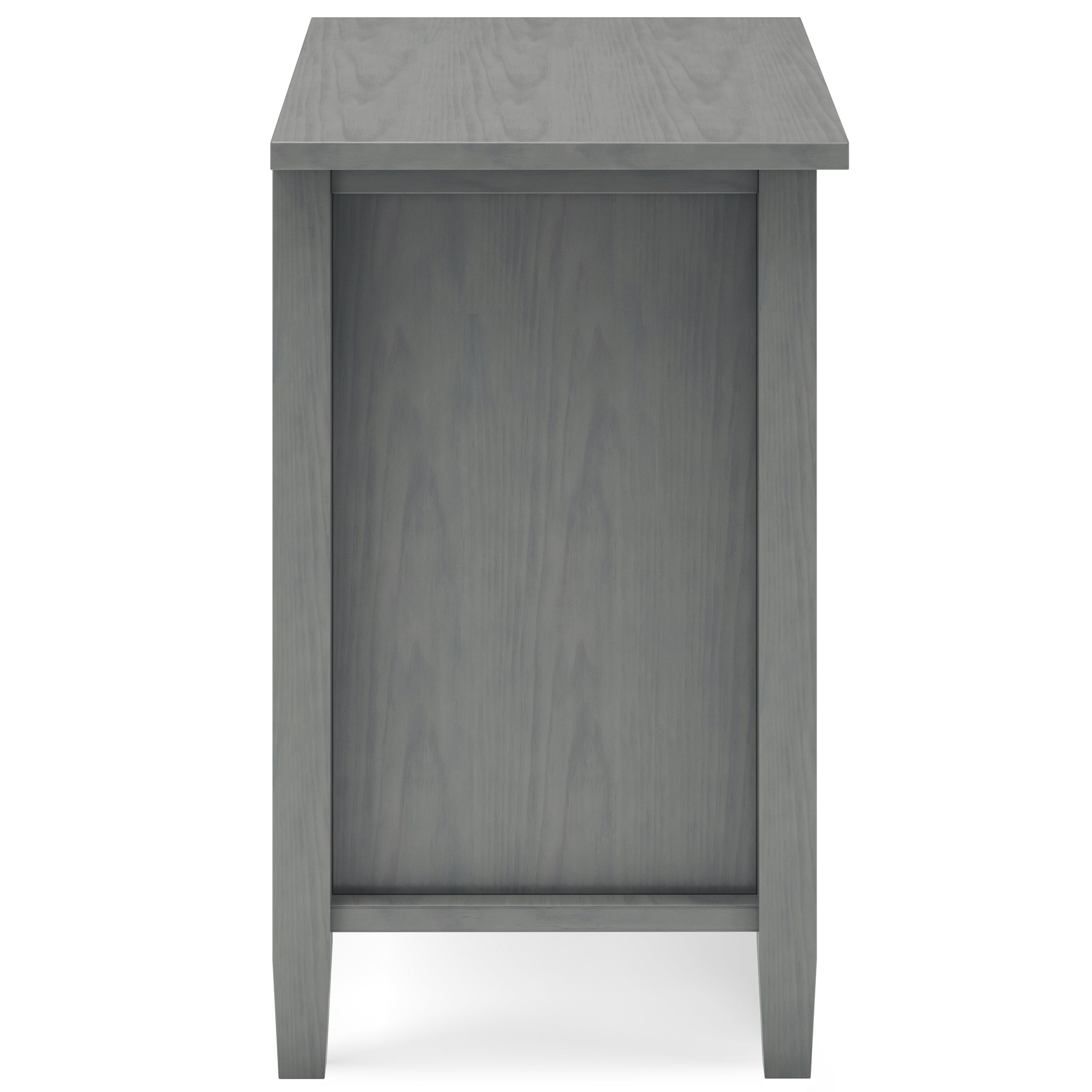 Warm Shaker Solid Wood Nightstand in Fog