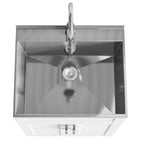 Hennessy Deluxe 24" Laundry Cabinet with Faucet and Stainless Steel Sink