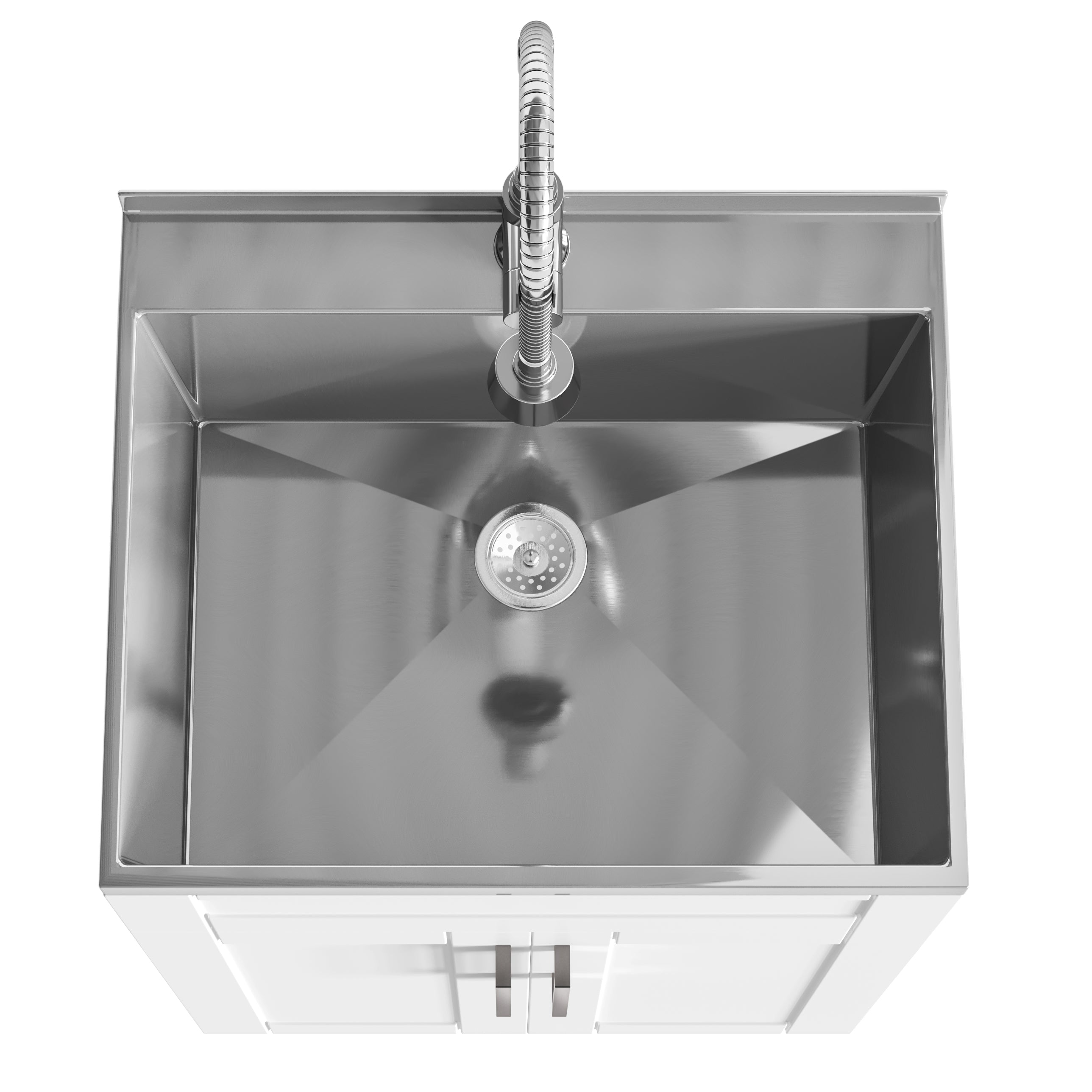 Hennessy Deluxe 24" Laundry Cabinet with Faucet and Stainless Steel Sink