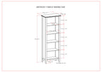 Artisan 5 Shelf Bookcase
