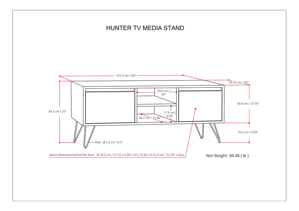Hunter - TV Media Stand