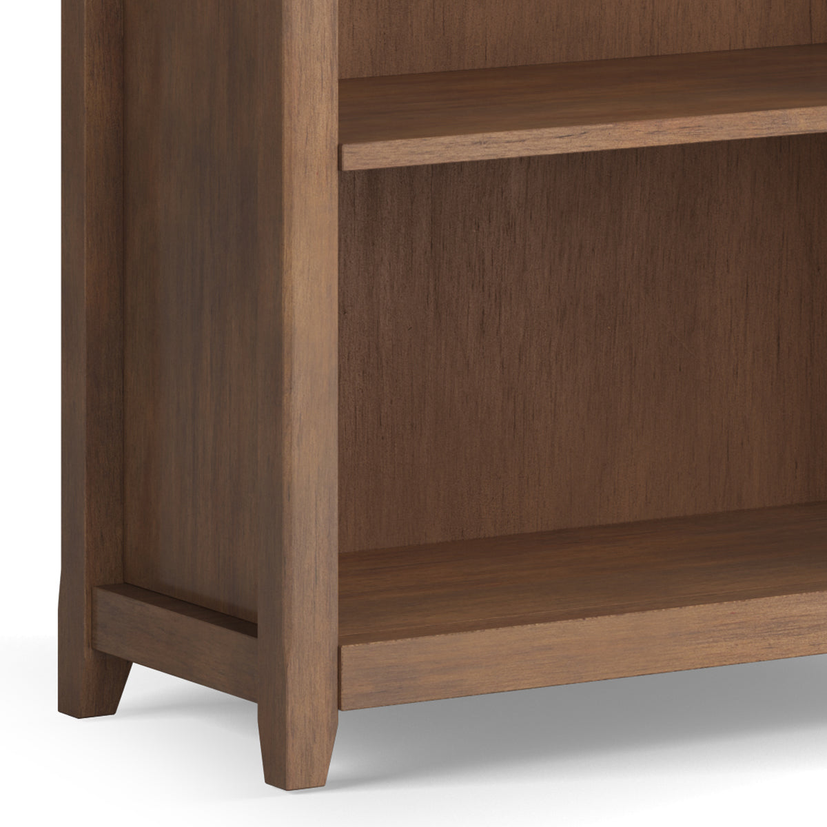 Amherst 30 Inch Solid Wood 5 Shelf Bookcase in Rustic